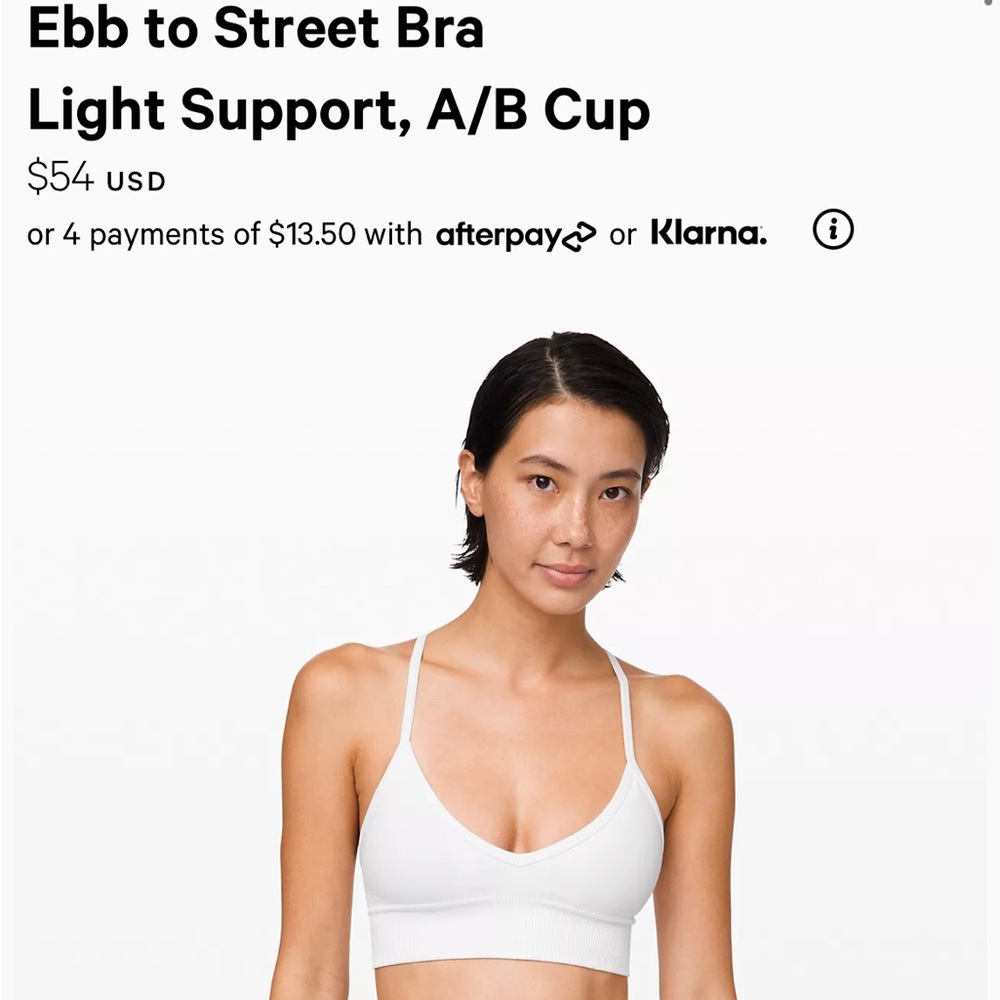Lululemon Ebb to Street Sport Bra Light Suppot